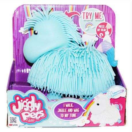 Jiggly Pets - Walking Unicorn - Blue
