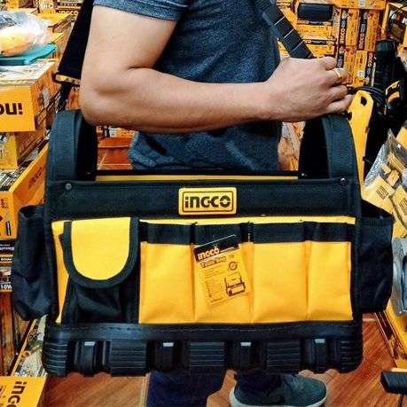 Ingco - Tool Bag - 16"400mm - Hard Bottom - 21pc Pocket