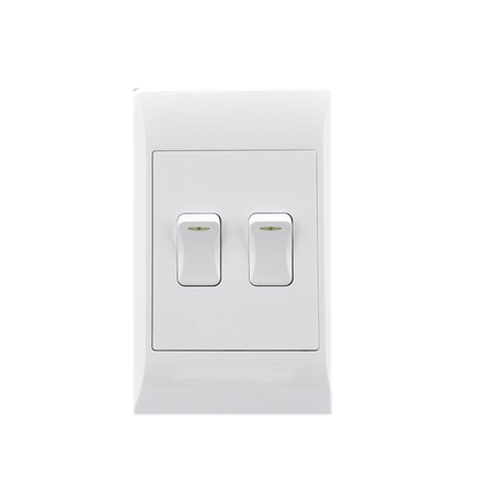 Switch 2L - 1Way 2X4 White E/Mate