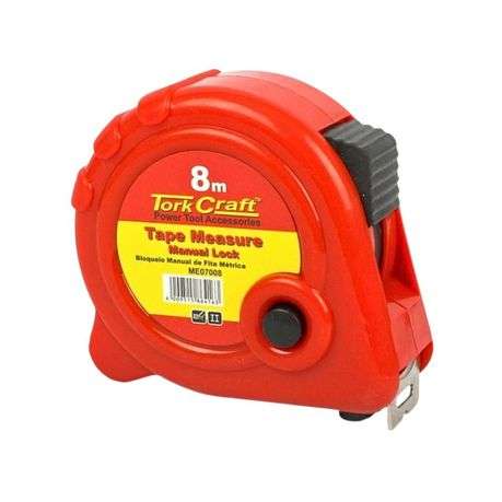 Tork Craft - Tape Measure In A Plastic Casing - Manual Lock - 6 Pack