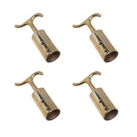 Waldo - Pole Hook Brass For Window #131 Halstead - Pack of 4