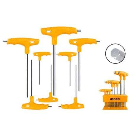 Ingco - 8pcs T-Handle Hex Wrench Set
