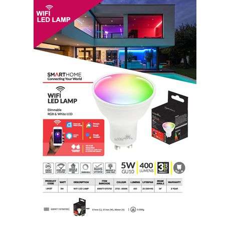 Litemate GU10 Wifi LED Lamp 5 Watt