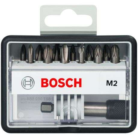 Bosch - Robust Line bit set M, Extra Hard version 25 mm, 12+1 pc