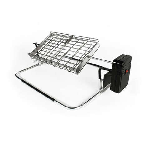 Flat Basket Rotisserie including motor - Chrome