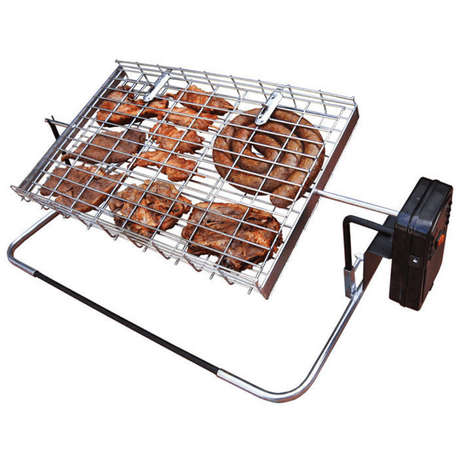 Flat Basket Rotisserie including motor - Chrome