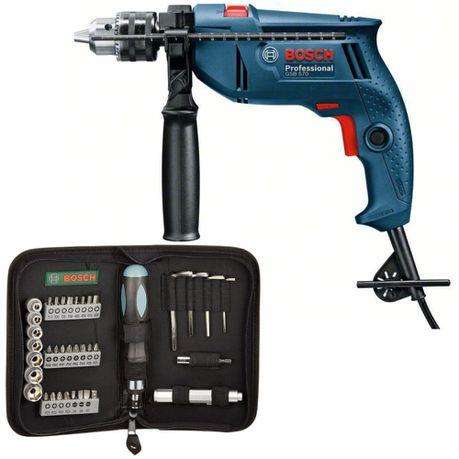 Bosch - Impact Drill (GSB 570) with 38 Piece Mixed Screwdriver Set
