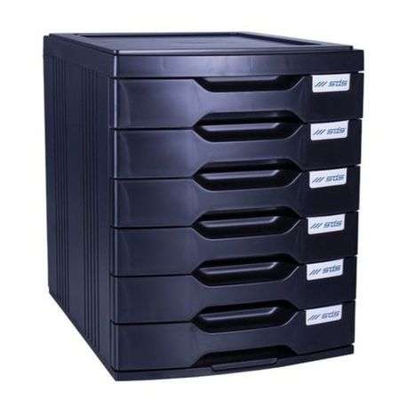 SDS - 6 Drawer Filing System , Charcoal