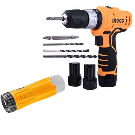 Ingco - Lithium Ion Impact Drill + Flashlight Combo