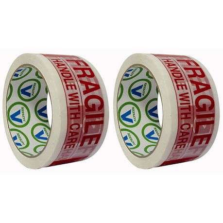 Fragile Tape - 48mm x 50m (2 Pack)