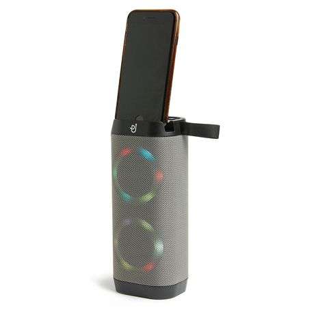 PowerUp LED Bluetooth Speaker with Phone Stand - Grey