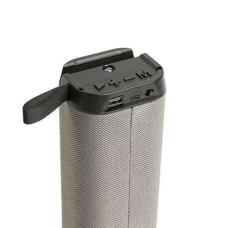 PowerUp LED Bluetooth Speaker with Phone Stand - Grey