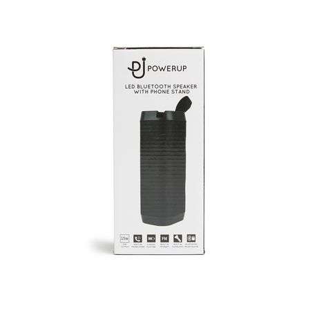 PowerUp LED Bluetooth Speaker with Phone Stand - Grey