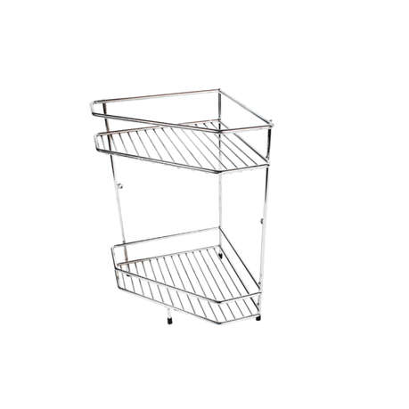 Corner Shelf - Double Tier - General Purpose - Chrome