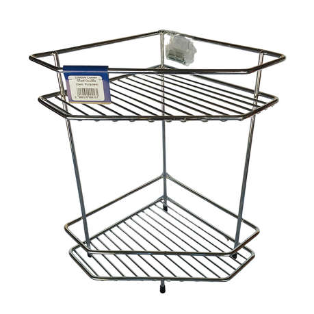 Corner Shelf - Double Tier - General Purpose - Chrome