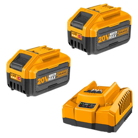 Ingco - 2 x Li-Ion Battery Pack (6.0Ah) with Super Fast Intelligent Charger
