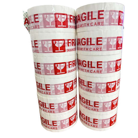 Altezze - Fragile Tape (Handle with Care) 50m - Pack of 12