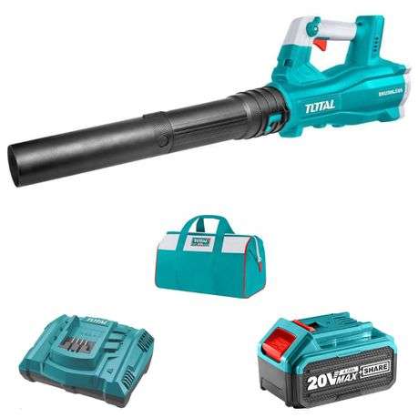 Total Tools - Lithium - Ion Blower(20V) with 4.0Ah Battery, Charger and Bag