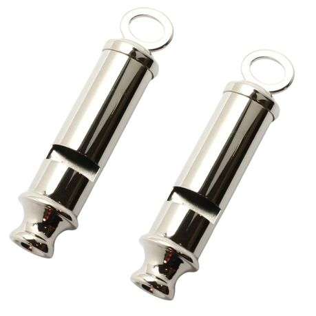 SourceDirect - Metal Police Whistle - Pack of 2