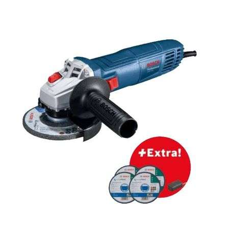 Bosch - GWS 700 Angle Grinder with 4 Cutting Discs &amp; 1 Carbon Brushes Set
