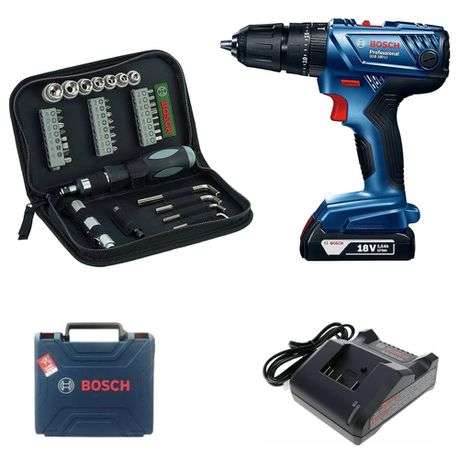Boch - Professional 180LI Cordless Combo Drill Kit with Screwdriver Set