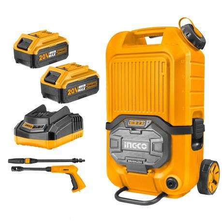 Ingco - Pressure Washer 40v - 90bar with 4Ah Battery and Charger