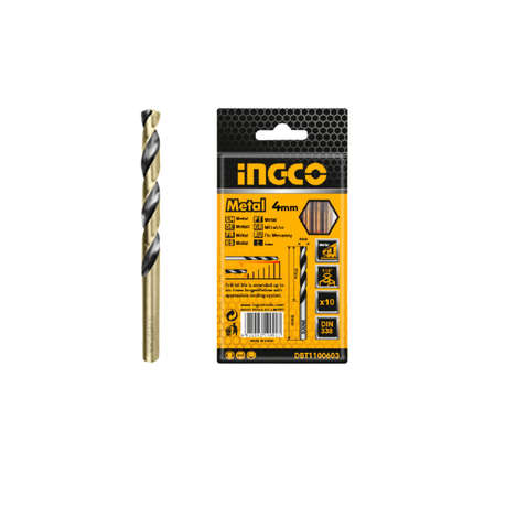 Ingco - HSS Drill Bits (10 Pieces) - 4mm