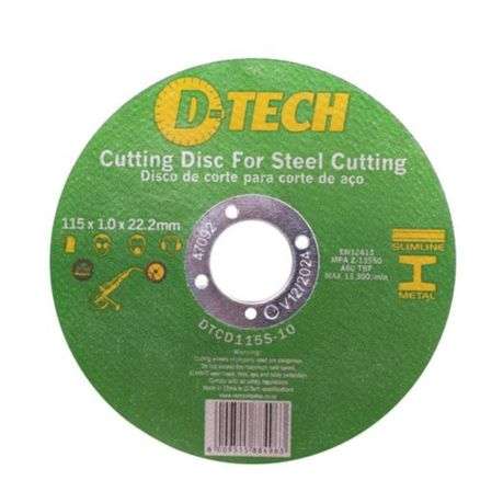 D-Tech - Cutting Disc For Steel Cutting - Pack Of 10