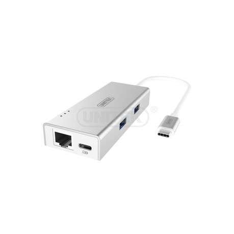 Unitek USB 3 Type-C 2-Port USB 3.0 GB LAN