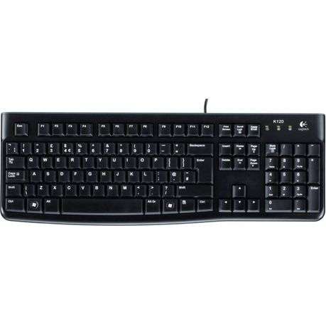 Logitech K120 Wired Keyboard, USB Plug-and-Play, Full-Size, Spill Resistant