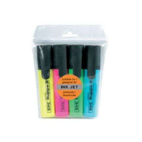Edding 345 Highlighters (Wallet of 4)