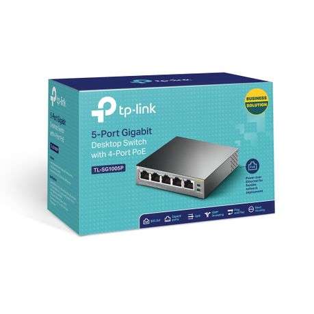 TP-Link TL-SG1005P 5 Port Desktop POE Gigabit Switch