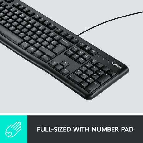 Logitech MK120 Wired Keyboard and Mouse for Windows-Black