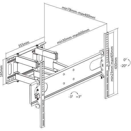Bracket 37 - 70 Full Motion, 35kg