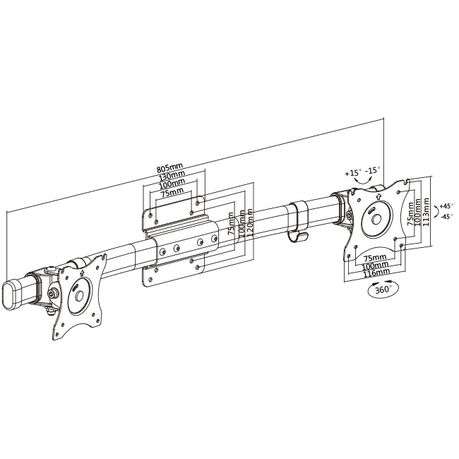 13 - 27  Dual Horizontal Monitor Adapter