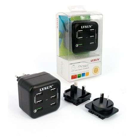 Lvsun 6-Port USB 34W 5V 6.8A QC2.0 Charger (LS-6USQ)