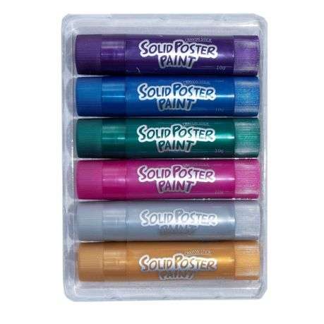 KB Solid Poster Paint Metallic 6 Colours