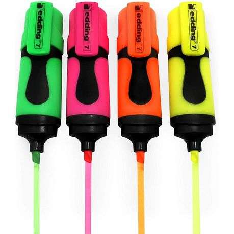 Edding 7/4 Mini Highlighter Set 4Pcs.