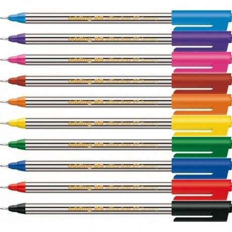 Edding Fine Liner Wallet Assorted Colours 10Pcs.