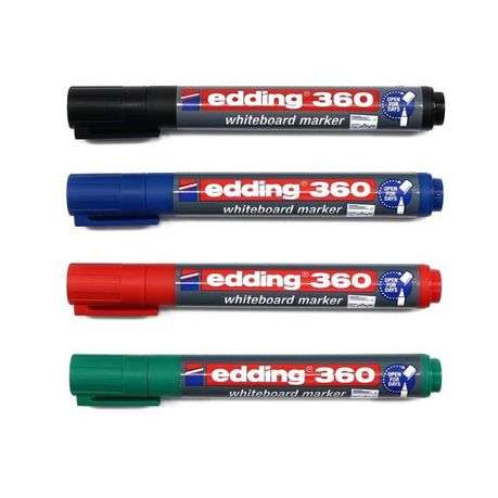 Edding 360 Whiteboard Marker Wallet 4Pcs.