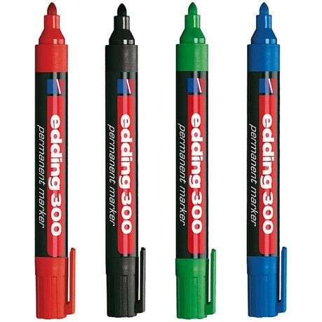 Edding 300 Permanent Marker Wallet 4Pcs.