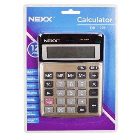 Nexx DK221 12 Digit Desktop Basic Calculator.
