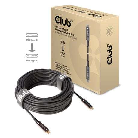 Club 3D USB Gen2 Type-C Active Optical Cable - 20m
