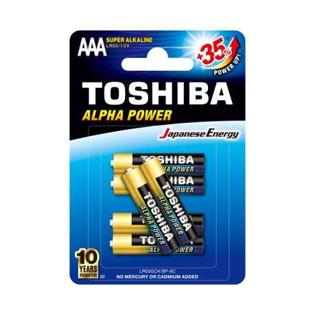 Toshiba Alpha Power Alkaline AAA - 6 Pack