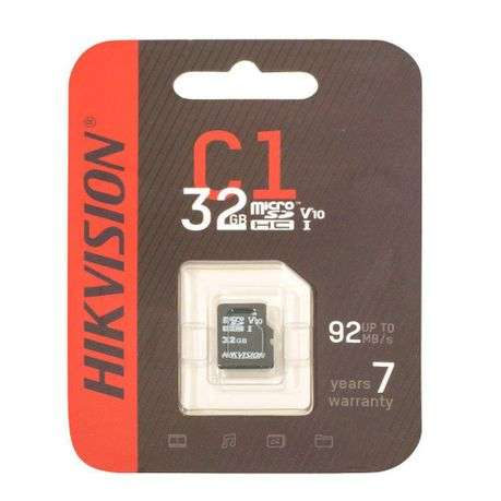 Hikvision 32GB MicroSD C1 Series Memory Card