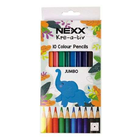 NEXX Kre-a-tiv Jumbo Colour Pencils 10`s