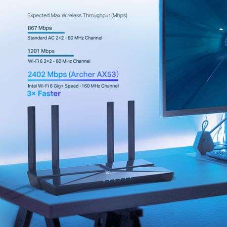 TP-Link Archer AX53 - AX3000 Dual Band Gigabit Router - New Wi-Fi 6
