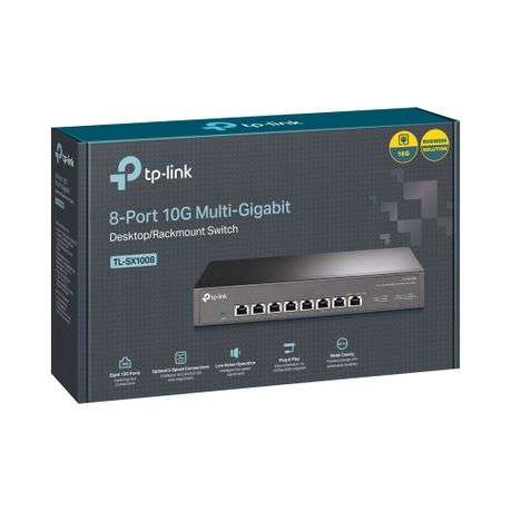 TP-Link TL-SX1008 8-Port 10G Multi-Gigabit Desktop/Rackmount Switch