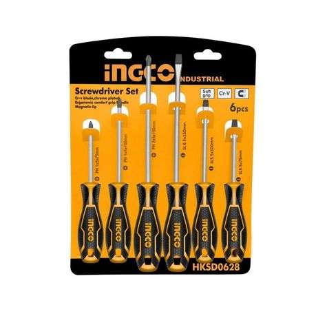INGCO Cr-V 6 Pieces Screwdriver Set-HKSD0628