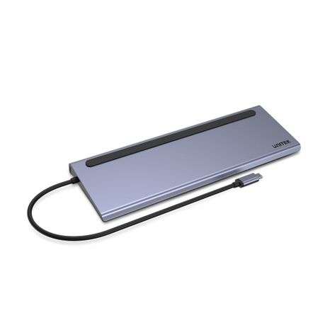 11-in-1 Type-C Ethernet Hub with MST Triple Monitor (Dual HDMI)